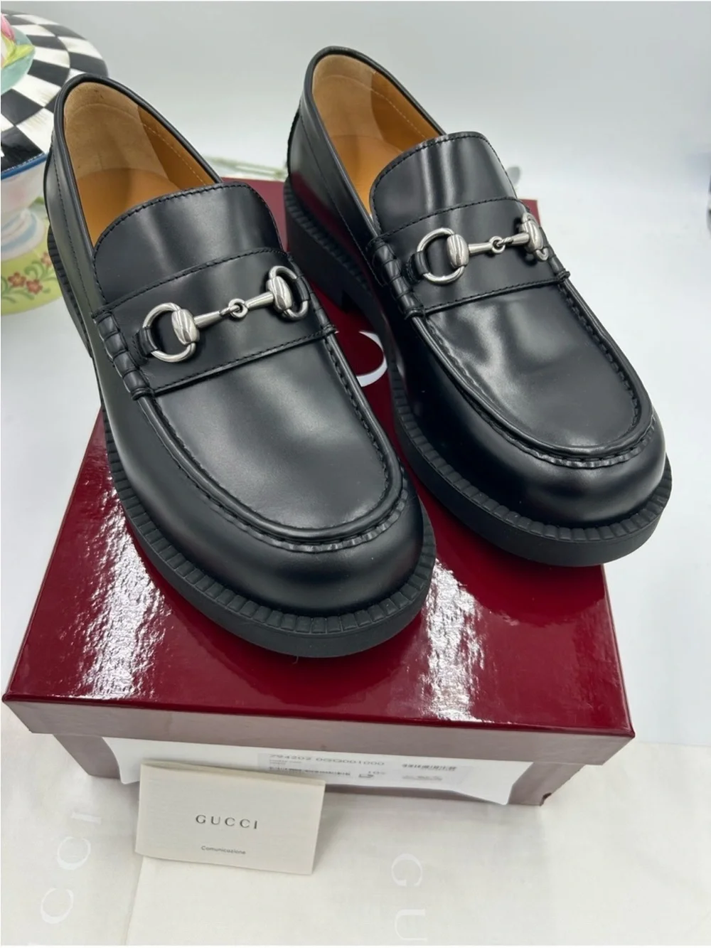 Men’s Gucci horse bit leather loafer size 10.5 fits 11 US made in Italy